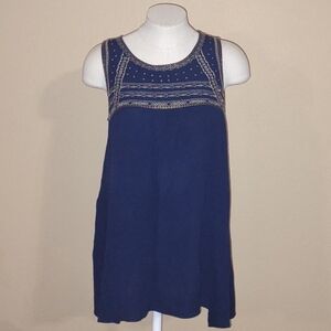 Blue Pepper Sleeveless Blouse Size M